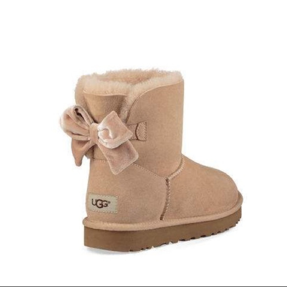 UGG Mini Bailey Velvet Bow Boots